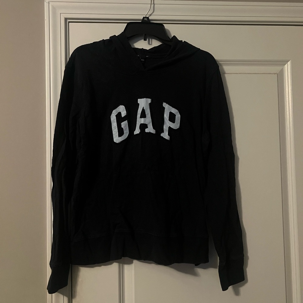 GAP Navy Long Sleeve Sweatshirt with Light Blue Logo